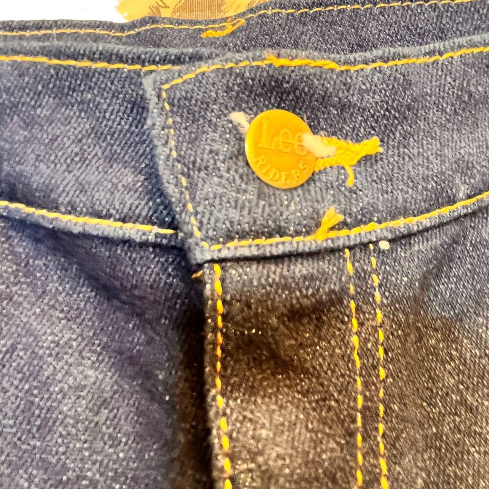Vintage 90's Lee Mom Jeans Cheeky High Rise Dark Wash Size 16 - Picture 5 of 7